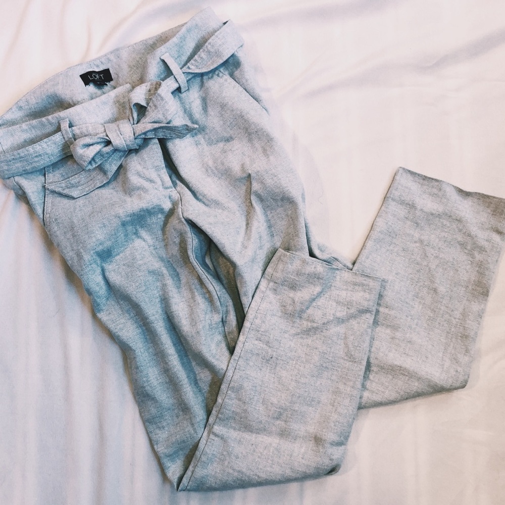 0 petite loft twill work pant